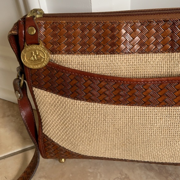 Brahmin Leather/Canvas Crossbody - Picture 4 of 13